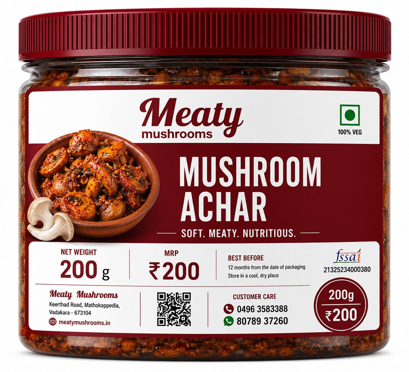 Oyster Mushroom Achar
